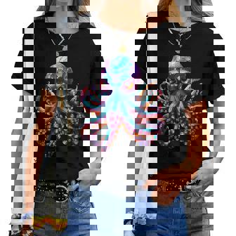 Poulpe Lumineuse T-shirt femme - Cadeauxyz