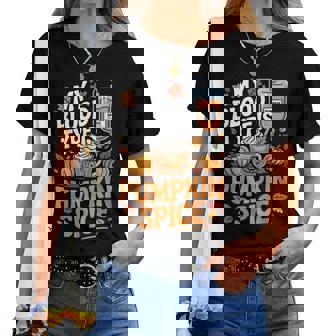 Pumpkinpice My Blood Type Is Pumpkinpice Coffee Lovers Maglietta da donna - Novitaregali