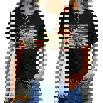 Punxsy Phil American Flag Groundhog Day For Women Women T-shirt - Thegiftio