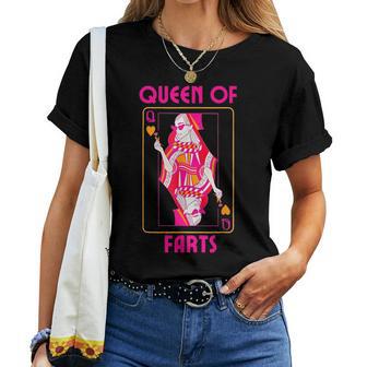 Queen Of Farts Embarrassing Joke Adult Humor Women T-shirt - Thegiftio UK