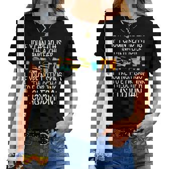 If You Can Read This Thank A Teacher School Custodian Women T-shirt | Mazezy