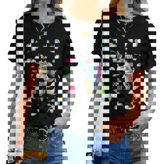 Retro Estivo Unicorno Crema Gelato Gelato Gelato Ragazza Ragazzo Maglietta da donna - Novitaregali