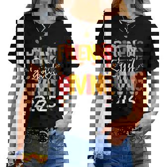 Retro Friendsgiving Squad 2025 Thanksgiving Group Fall Women T-shirt | Mazezy