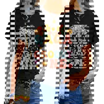 Retro Gaga Of Groovy One Matching Family 1St Birthday Party Women T-shirt | Mazezy