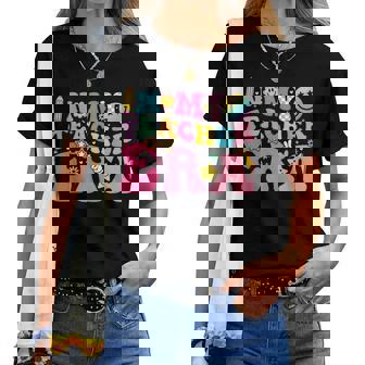 Retro Groovy In My Teaching Era Best Teacher Appreciation Women T-shirt | Mazezy