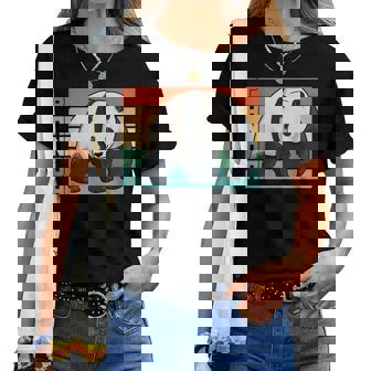 Retro Panda T-shirt Frauen - Seseable