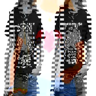 Rockin Desde 1965 Rock & Roll Cumpleaños Retro Rock And Roll Cuello Camiseta de mujer - Regaloses