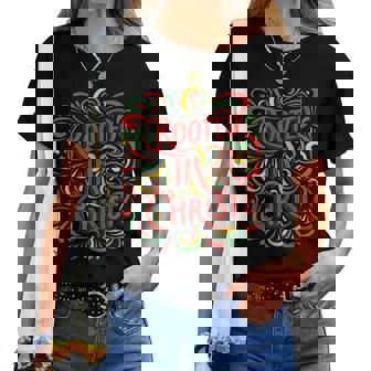 Rooted In Christ Black History African American Christian Women T-shirt - Thegiftio