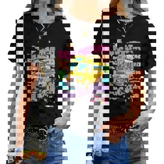 School Bus Driver Groovy Retro Back To School Women T-shirt | Mazezy