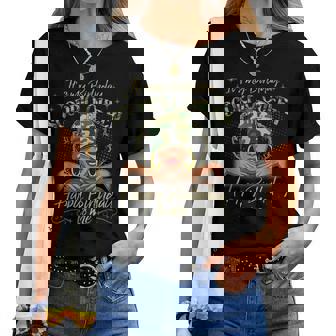 Scorpio Queen Black Woman With Cap Camo It's My Birthday Women T-shirt | Mazezy