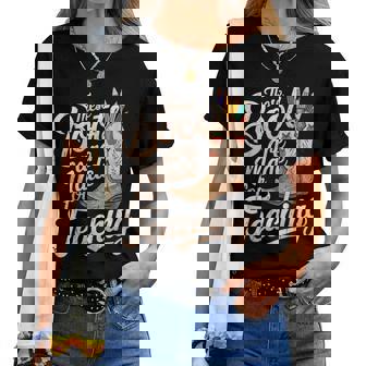 These Boots Made For Teaching Rodeo Teacher Cowgirl Teachers Women T-shirt - Thegiftio