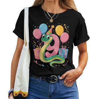 Serpent 9E Anniversaire Pour Garçon Fille 9 Ans Neuvième Neuferpent T-shirt femme - Cadeauxyz