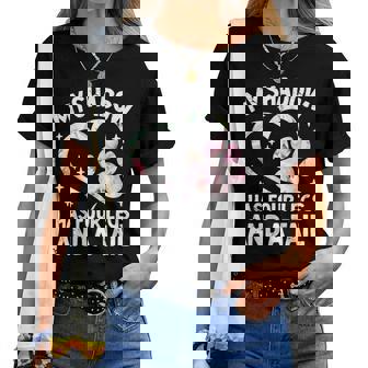 My Shadow Has Four Legs And A Tail Flower Women T-shirt | Mazezy