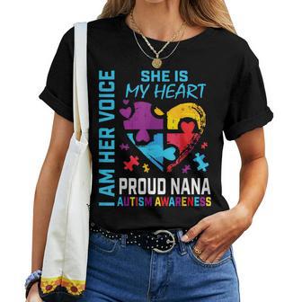 She Is My Heart Autism Awareness Granddaughter Proud Nana Women T-shirt - Thegiftio UK