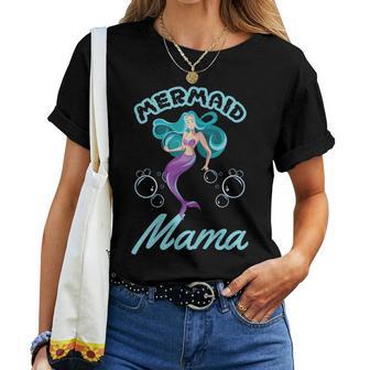 Sirène Mama Anniversaire Correspondance Famille Mamanirènes T-shirt femme - Cadeauxyz