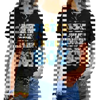 Sister Of The Birthday Boy Family Blue Dog Birthday Party Women T-shirt - Thegiftio