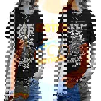 Sister Of The Birthday Boy Monster Truck Birthday Family Women T-shirt - Thegiftio