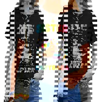 Sister Of The Birthday Girl Capybara Bday Party Family Women T-shirt - Thegiftio