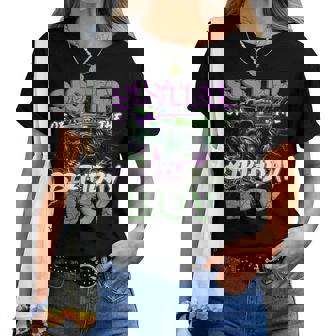 Sister Of The Birthday Monster Truck Family Matching Party Women T-shirt | Mazezy