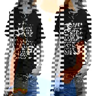 Soccer Sister Here For The Snacks Sister Of A Soccer Player Women T-shirt - Thegiftio