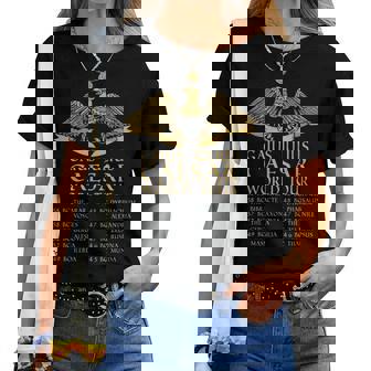 Storia Romana Italiana Gaius Julius Caesar World Tour Maglietta da donna - Novitaregali