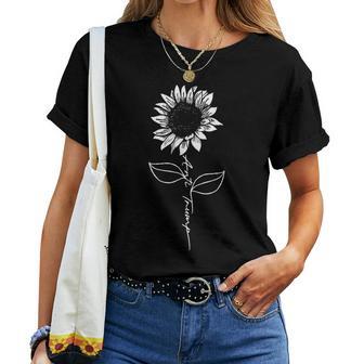 Subtle Anti Trump Flowers Sunflower Women T-shirt | Mazezy