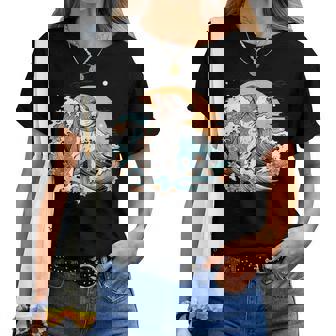 Summer Pitbull Mom Beach Fun Pitty Vibes Wave Floral Women T-shirt - Thegiftio