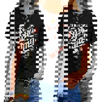 Super Maman Coeur Fleurs Cadeau Mignon Original Mère T-shirt femme - Cadeauxyz