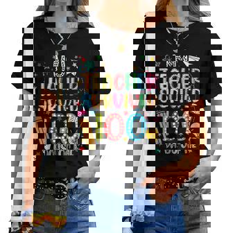 My Teacher Survived 100 Days Of Me Boy Girl Teacher Women T-shirt | Mazezy