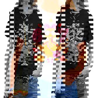 Thanksgiving For 6 7 Meme Leopard Bow Women T-shirt | Mazezy