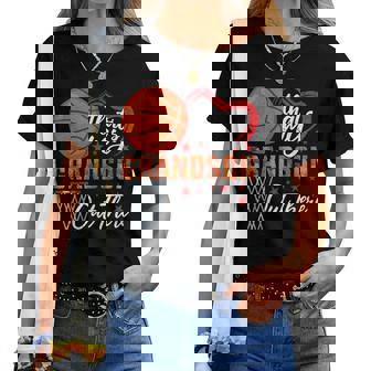 That's My Grandson Out There Basketball Grandma Mother's Day Women T-shirt | Mazezy