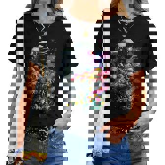 Trippy Edm Mushroom Astronaut Psychedelic Women T-shirt | Mazezy