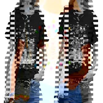 Trois Cavaliers King Charlespaniel Noël Homme Chien T-shirt femme - Cadeauxyz