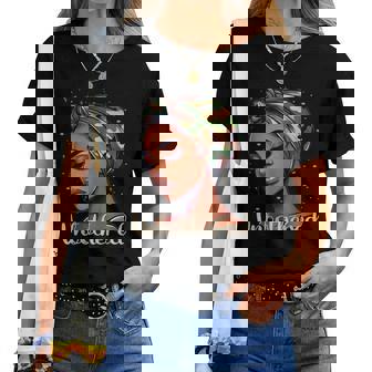 Unbothered Camo Scarf Black Woman Camouflage Women T-shirt | Mazezy