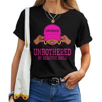 Unbothered Sassy Black Woman African American Afro Queen Women T-shirt - Thegiftio UK