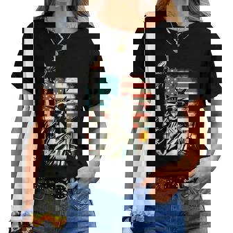 Usa Statue Of Liberty 4Th Of July Party Beer Patriotic Men Women T-shirt | Mazezy