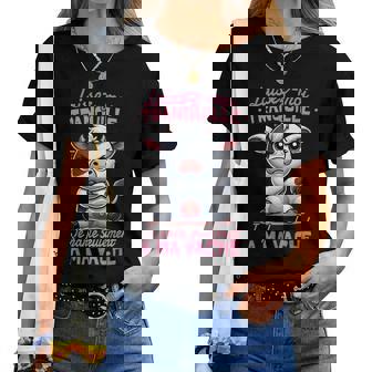 Vache Humour Fille Enfant Je Parle À Maache T-shirt femme - Cadeauxyz