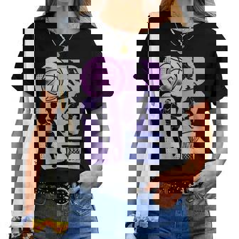 Vêtements De Basketympas Et Idées Cadeaux Classique Léger Noir Et Filles De Tous Âges À Col Roulé Manche Courteize T-shirt femme - Cadeauxyz