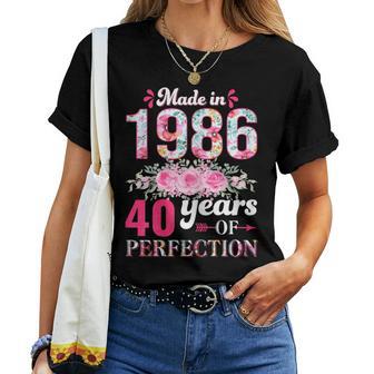 Vintage 1986 40 Años Cumpleaños Regalo Made In 1986 Camiseta de mujer - Regaloses