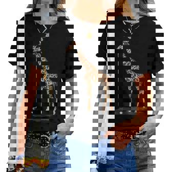 Vintage Giraffe Playing Golf Golfer Golf Lovers Women T-shirt | Mazezy