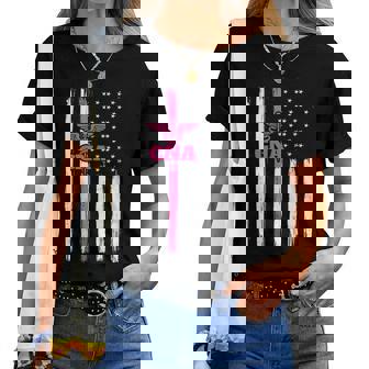 Vintage Usa Cna Certified Nurse Assistant American Flag Men Women T-shirt | Mazezy