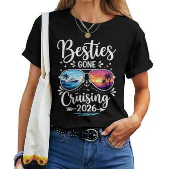 Women's Besties Gone Cruising 2026 Girls Matching Friends Cruise Women T-shirt - Thegiftio UK
