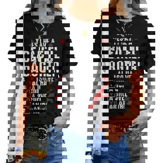 メンズ Yes I Have A Beautiful Daughters I Also Havearcastic レディースTシャツ - Kawaiitshirt