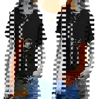 バスフルートとピッコロフルートのミーム 面白いフルートママ Flute Mum Humour レディースTシャツ - Kawaiitshirt