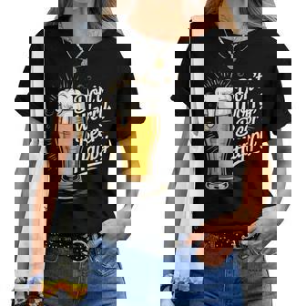 ビール ハッピー ビール好き Don't Worry Beer Happy Beer Drinker レディースTシャツ - Kawaiitshirt