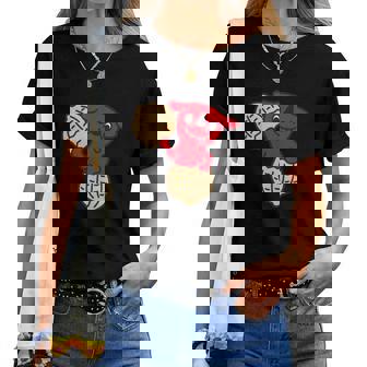 千葉県ご当地キャラと落花生 長袖tシャツ レディースTシャツ - Kawaiitshirt