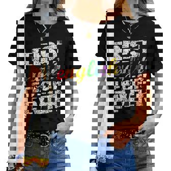 最高の英語教師 文法 クラス 男性 女性 教員 英語教師 レディースTシャツ - Kawaiitshirt