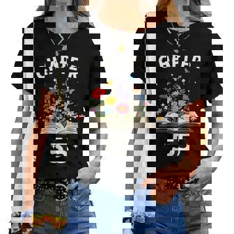 第55章 55歳 誕生日 お祝い 花本 レディースTシャツ - Kawaiitshirt