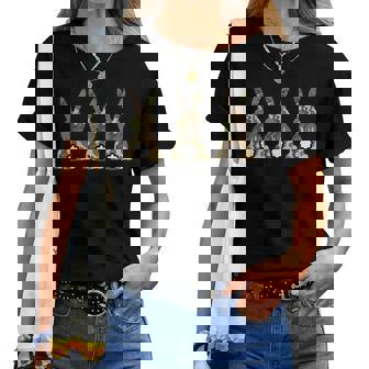 迷彩柄 ウサギ キュート イースターデー ウサギ 男性 女性 キッズ レディースTシャツ - Kawaiitshirt