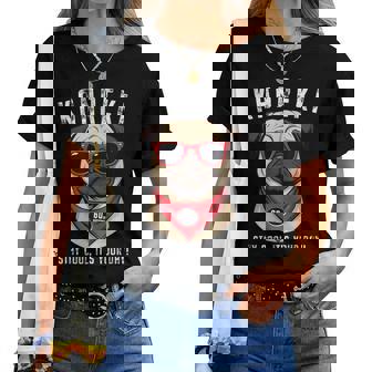 還暦祝い 犬 パグ サングラス 父 男性 女性 母 犬好き 還暦 お祝い 60歳 おもしろ おもろい レディースTシャツ - Kawaiitshirt